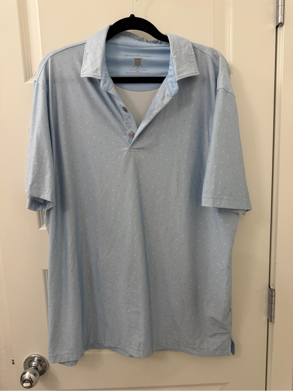 Light Blue Men's Polo Shirt by Hickory Freeman